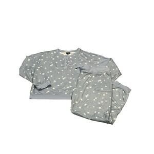 Splendid Women 2-Piece PJ Lounge Set BLUE Stars Drawstring‎ & Pockets Choose XXL